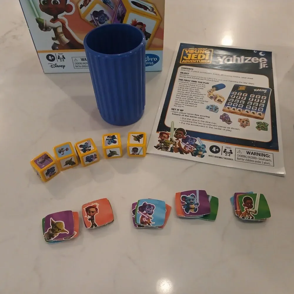 Star Wars Young Jedi Adventures Yahtzee Jr. Junior Game - All Pieces Present